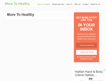 Tablet Screenshot of moretohealthy.com